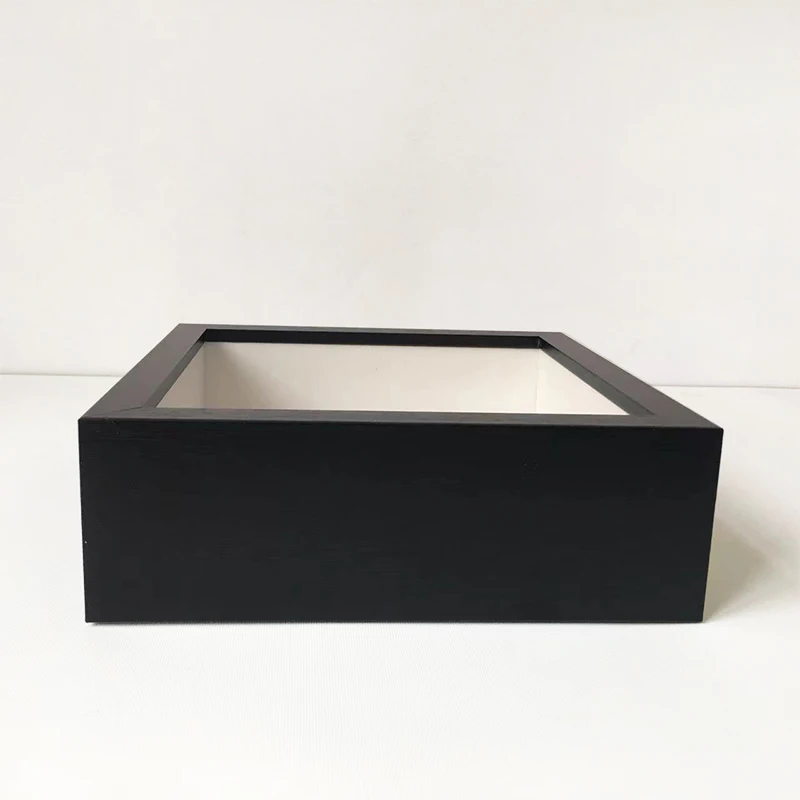 Golden State Art Shadow Box Frame – 8x8 X2 Deep – Black MDF – Wall Mount – 6 Pin Display – J2-92415-GSA1