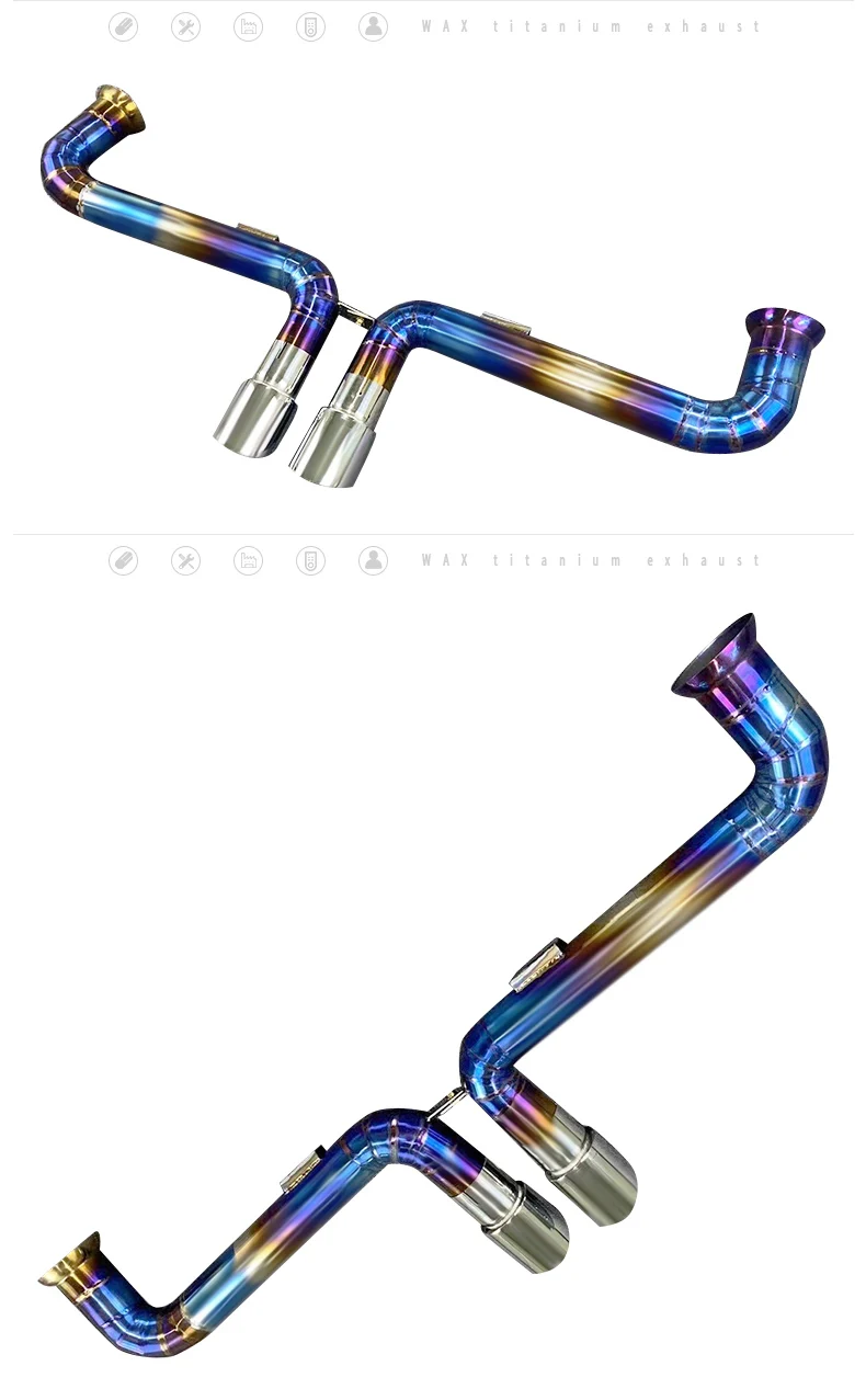 Performance Titanium Exhaust Pipe Cat-back Exhaust For Porsche 991 GT3RS 2010-2022 Titanium Alloy Tailpipes