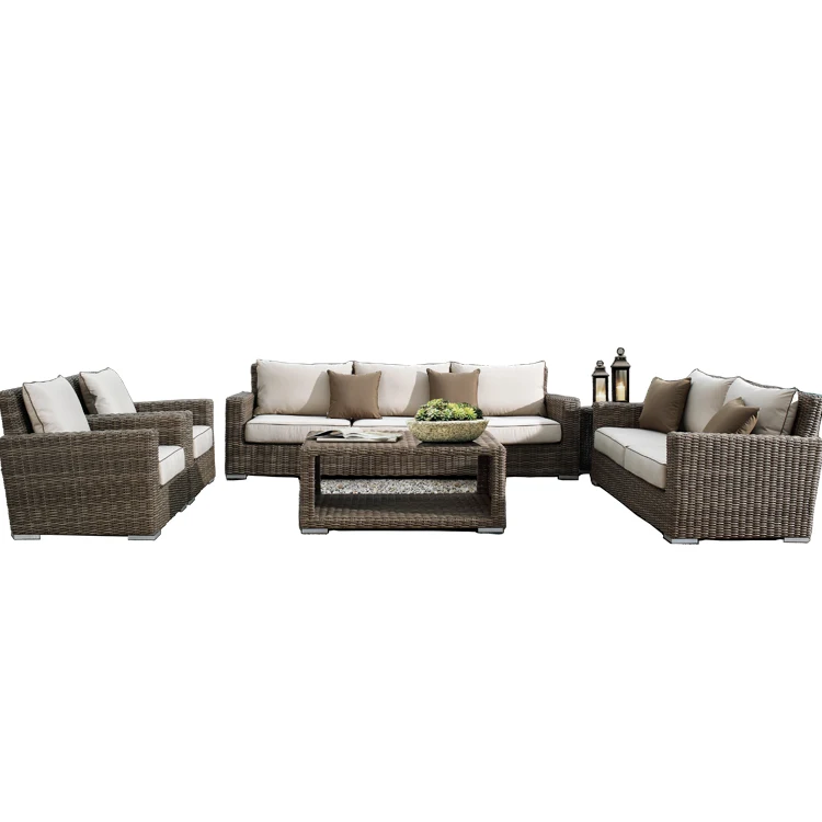 Luxury Modern Outdoor Aluminium Modular Waterproof Wicker Lounge