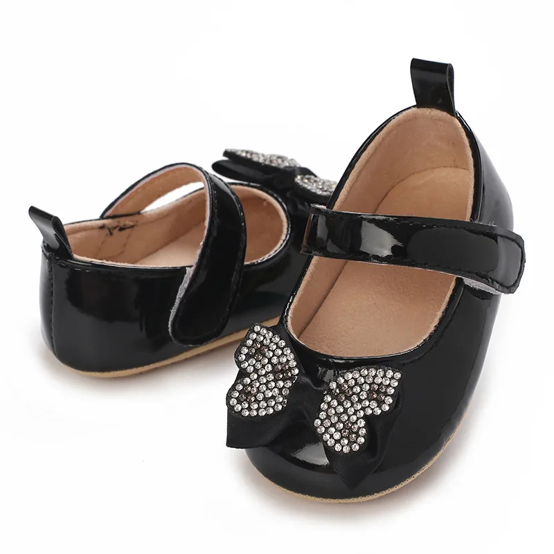 2025 Spring Summer New Arrival Infant Newborn Girl Shoes Breathable Cotton Soft TPR Soles Bowknot Princess Baby Shoes factory