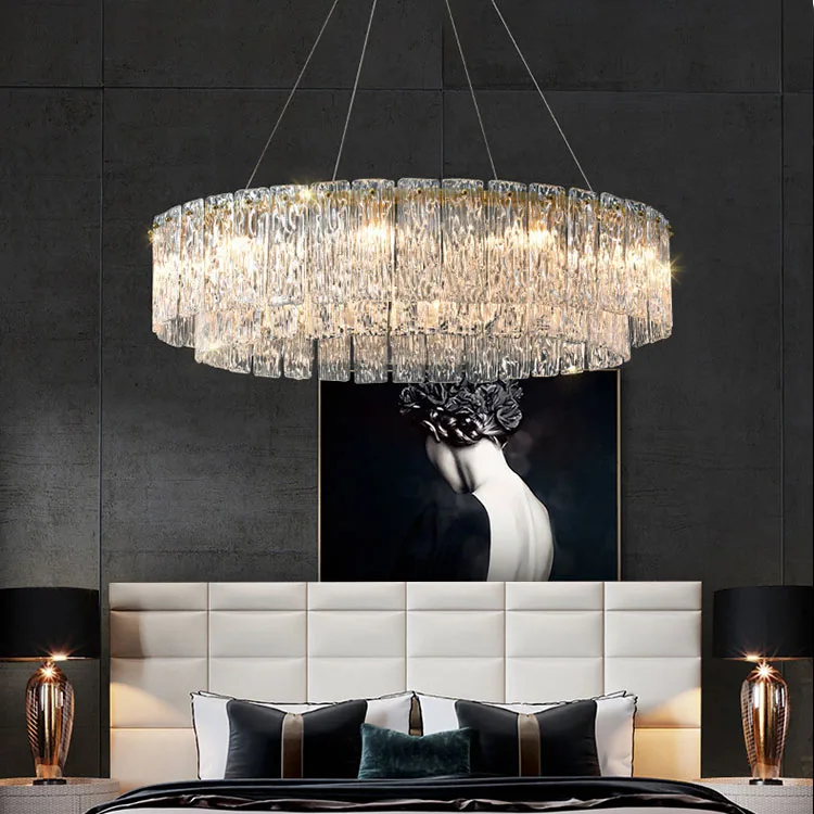 Nieuw product Luxe decoratie woonkamer slaapkamer binnen glazen LED moderne hanglamp