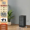 608 haut simple colonne graphite noir-6 tiroirs-8 cm