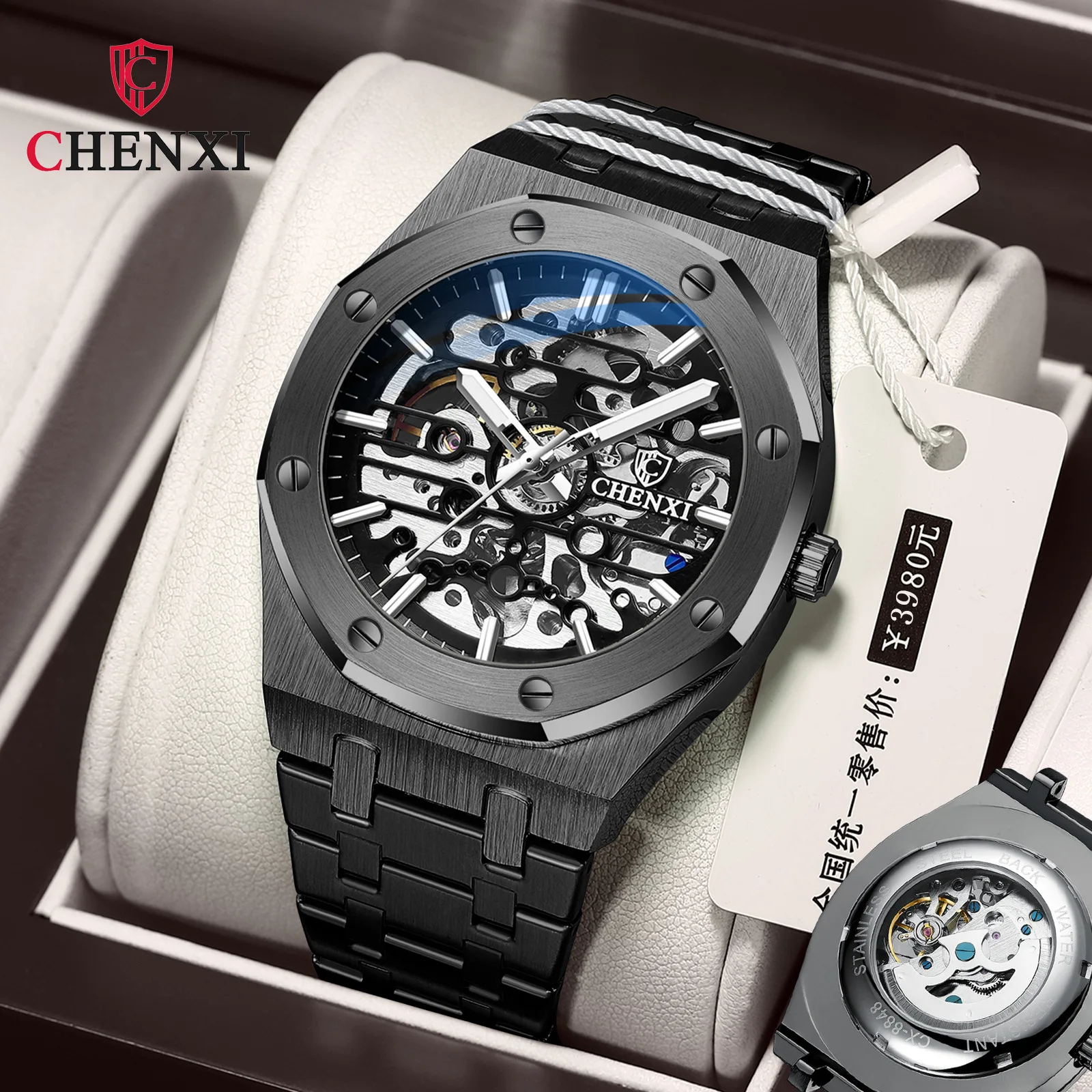 時計 ORIGIN Top Mechanical Tourbillon CHENXI 8848 Men's Automatic Watch
