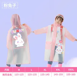 Wholesale EVA hot selling children's waterproof raincoat with backpack and reusable healthy portable cartoon printing