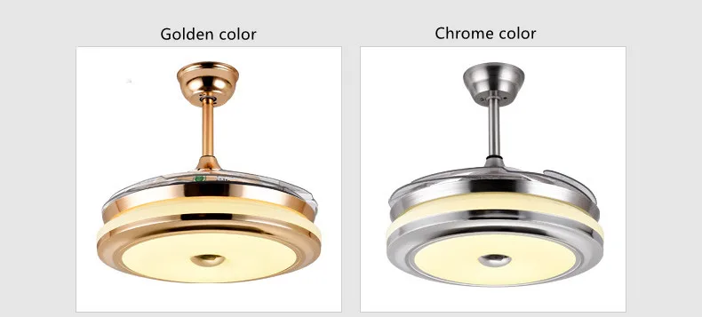 Luxury chandelier ceiling fan light 220V For sitting Room modern lighting fan lamp with remote control led ceiling fans