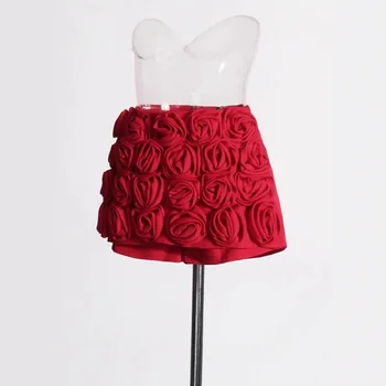 Women's High Waist Summer Shorts Casual Patchwork Appliques Breathable Skinny Fit for Girls