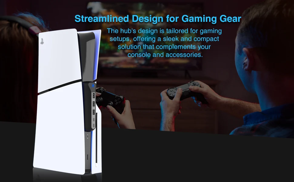 Honcam Usb Hub For Ps5 Slim Accessories 4 Usb Ports Highspeed