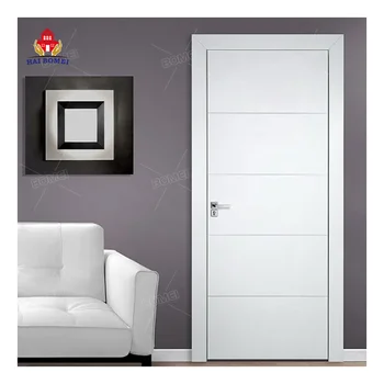 Luxury Swing Door Mdf Solid Wood Core Modern White Interior Doors
