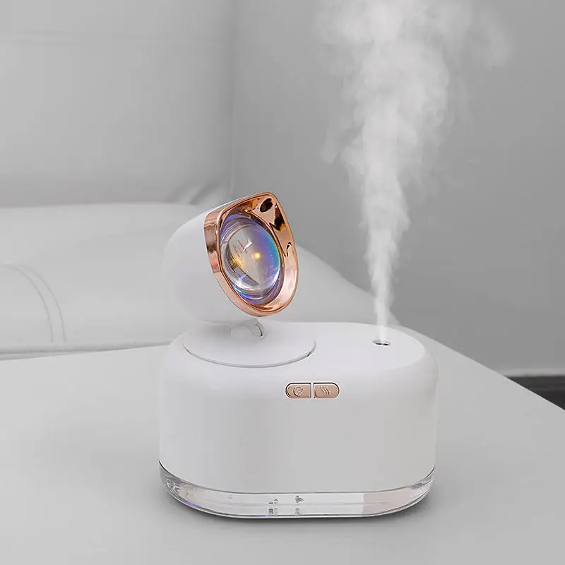 Sunset Light Humidifier 300ML Sunset Projection Air Humidifier Portable Mini Cool Mist Oil Diffuser  2000mAh for Photograph Home