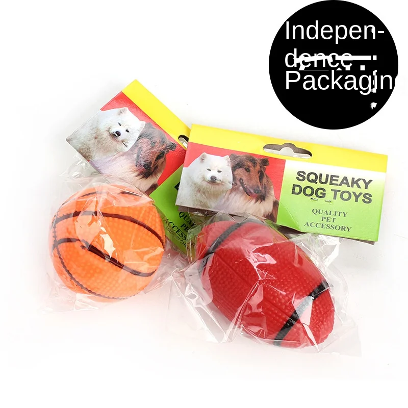 Bite-Resistant Pet Squeak and Chew Toys Pet Interactive Movement Toys for Dog Training Football Toys