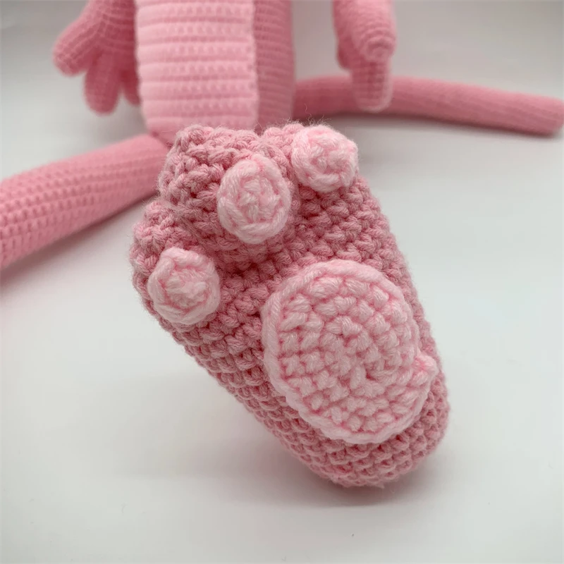 New Arrived Custom Pink Color Crochet Panther Amigurumi Crocheted Panther Dolls for Kids