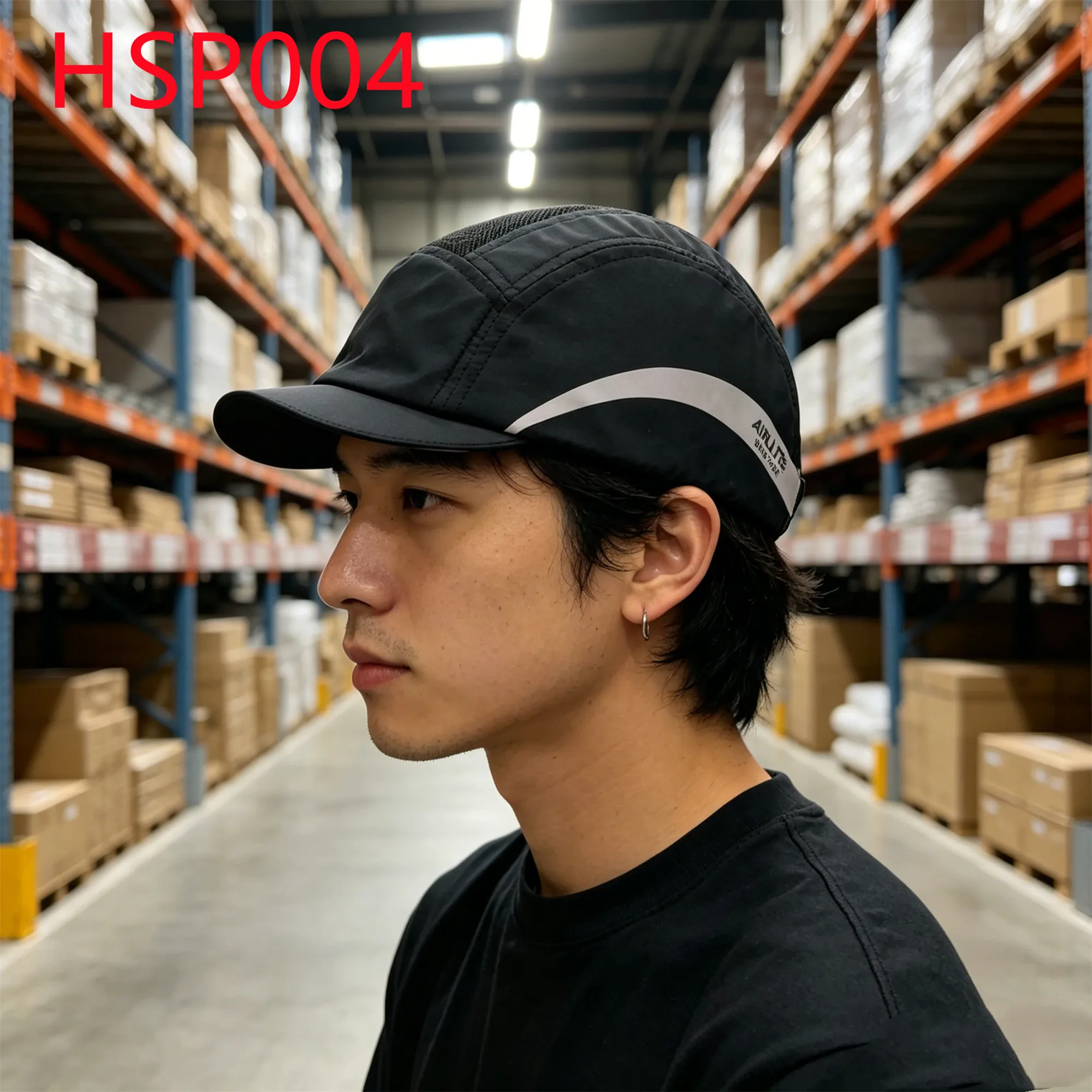 YYR,Logistics Handler Durable ABS Shell Safety Bump Cap Night Low-visibility Operation Light Impact Resistance Work HelmetHSP004