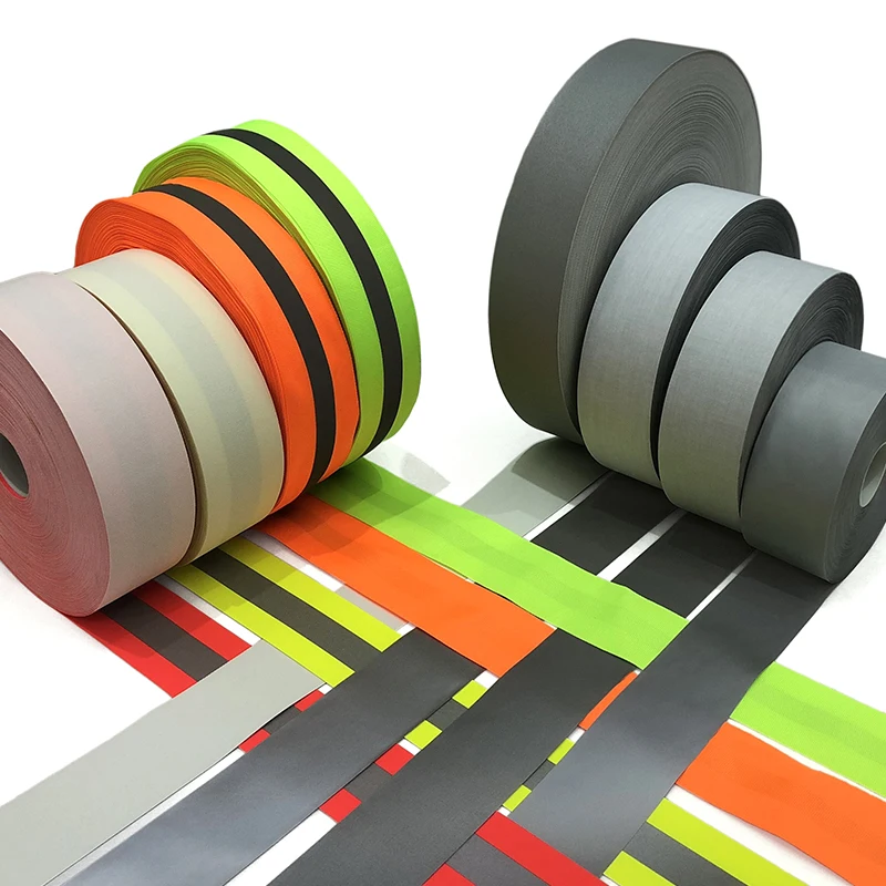 YouGuang Custom Recycled Fabric Strip Geometric Tape Light Rainbow Reflective Material for Bags Clothes Sports Shoe
