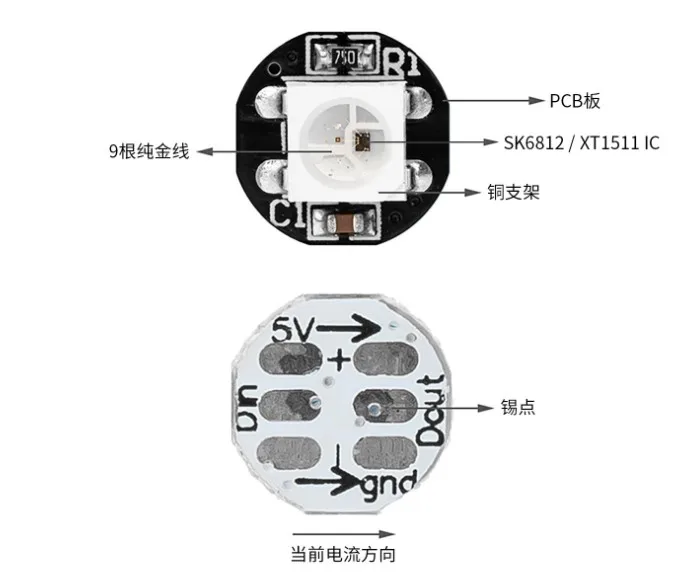 DC5V SK6812 WS2812B адресуемый RGBW светодиодный пиксельный модуль серии 5050 светодиодных модулей
