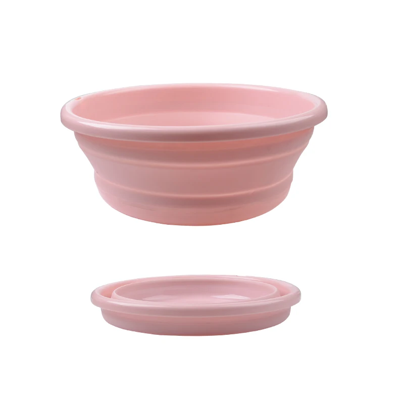 Extendable Household Basin Round Lightweight Bathroom Silicone Collapsible Washbasin