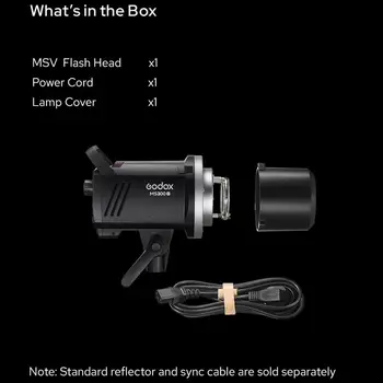 Godox-MS300V MS300-V 300W 2.4G Built-in Wireless Receiver Lightweight Compact Durable Bowens Mount Flash for Photographic Studio detail image
