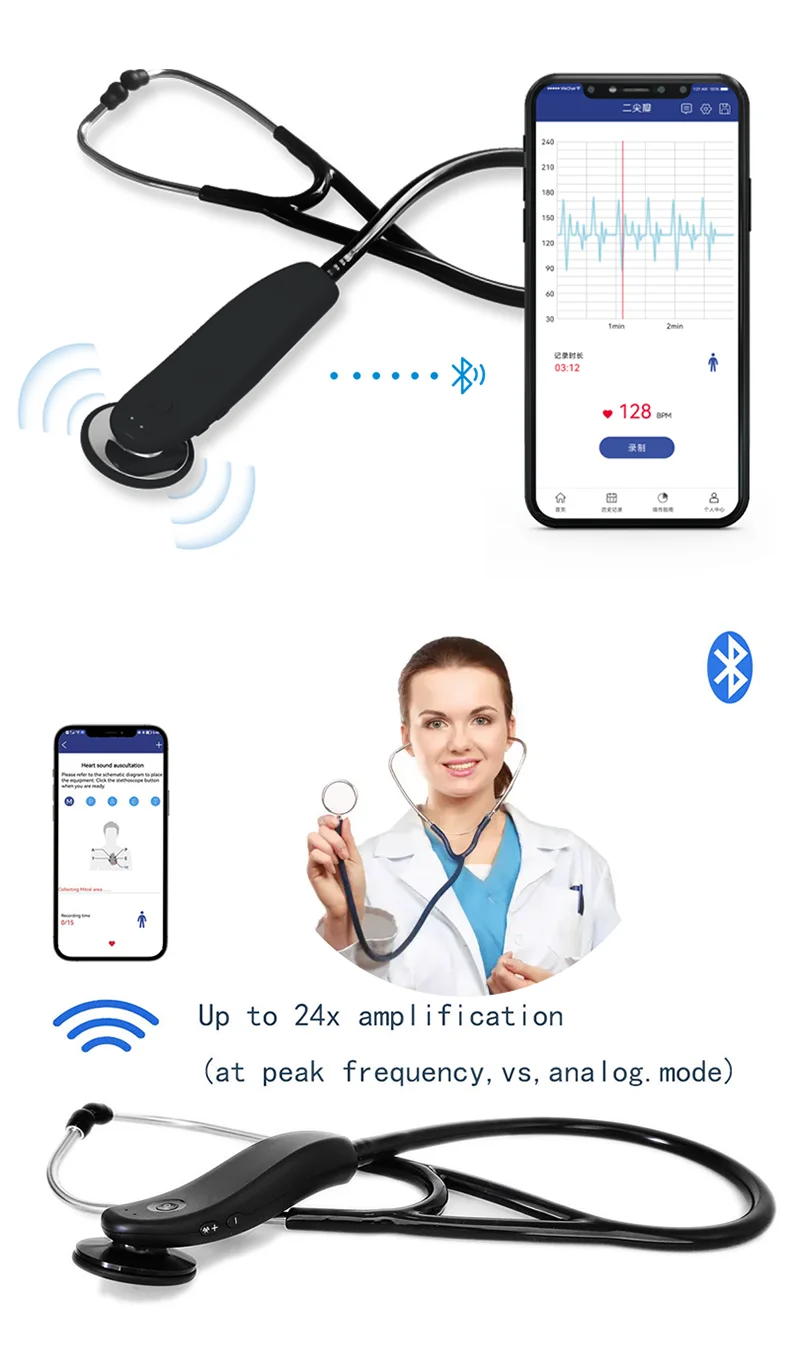 Mobile Phone Estetoscopio Digital Professional Cardiology Electronic