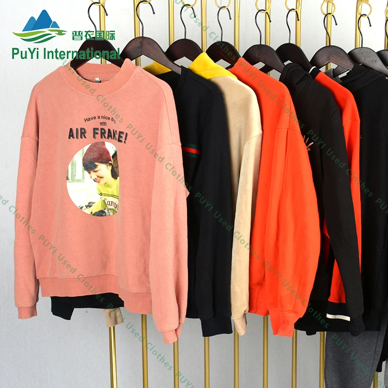 Puff Print Hoodies Mixed Hoodie Used Sport Wear Pants Second Hand