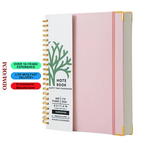 A4 Hardcover Spiral Notebook 150 Page Art Journal College Ruled for Drawing Work Gift Custom Cover Binding Pages