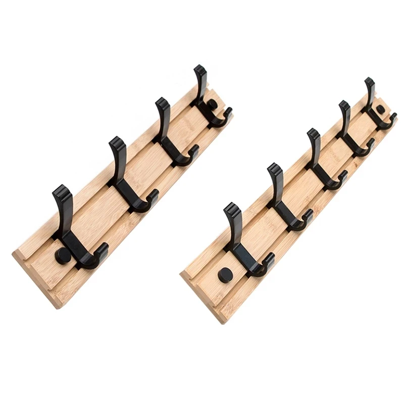 2 Pcs Coat and Hat Hooks Wall Mounted Clothes Rack Hanging