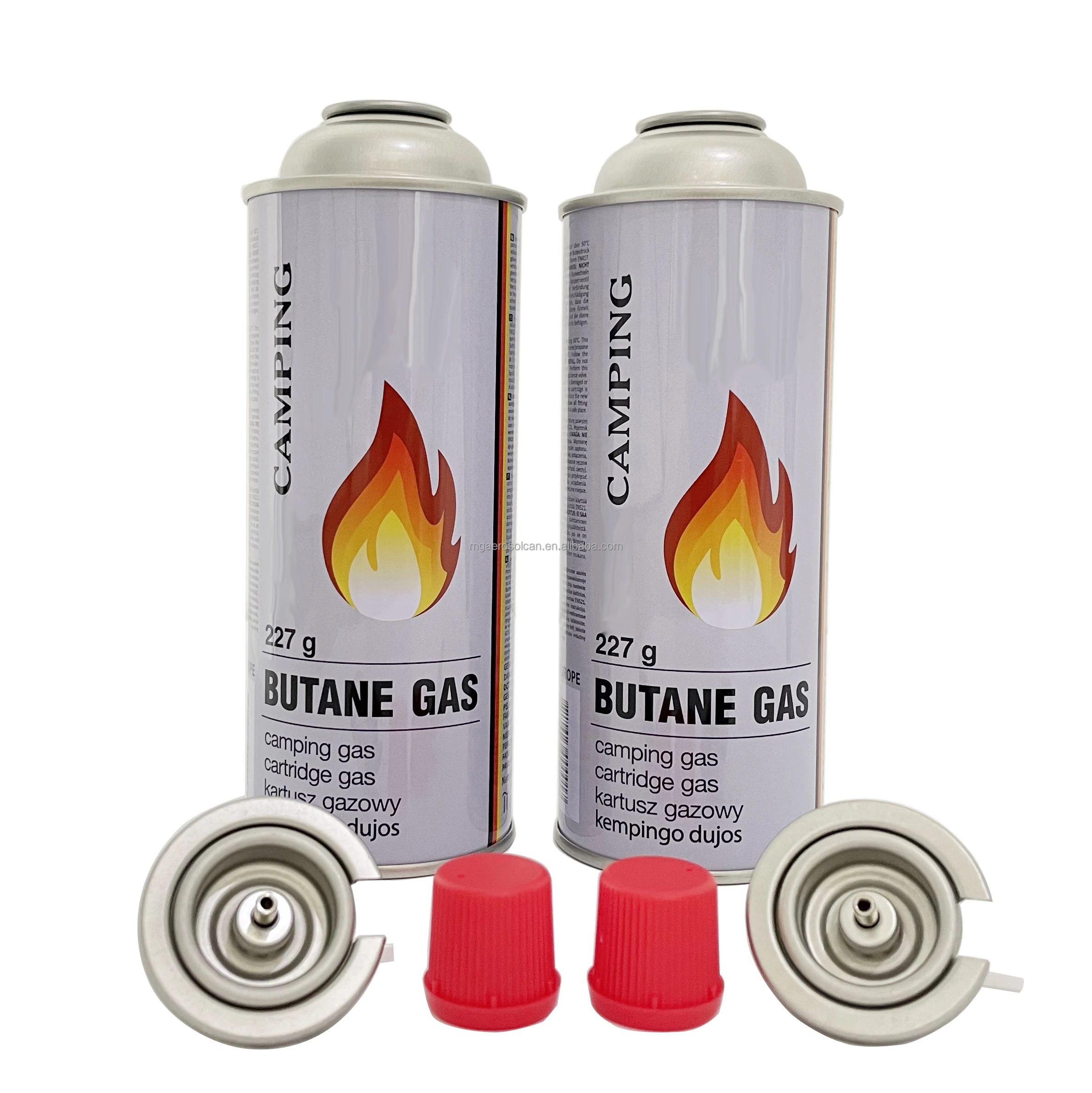Empty 65x158mm Butane Aerosol Gas Tinplate Cans Manufacturers' Metal