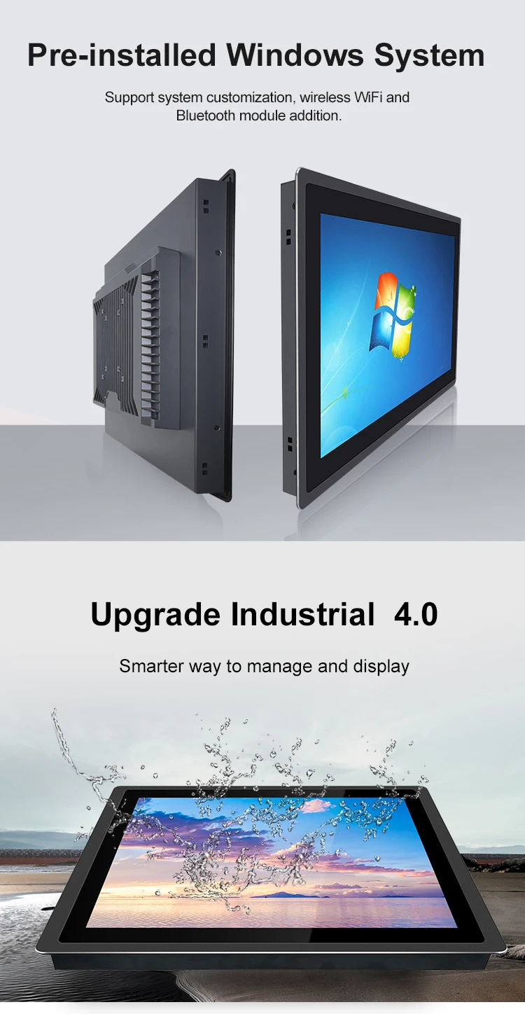 Intel All-in-One Industrial Computer Win10 IPS SSD VGA/USB/WiFi Quad Core I3/i5 DDR3 Touch Screen Panel PC
