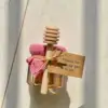 Etiqueta de papel kraft rosa