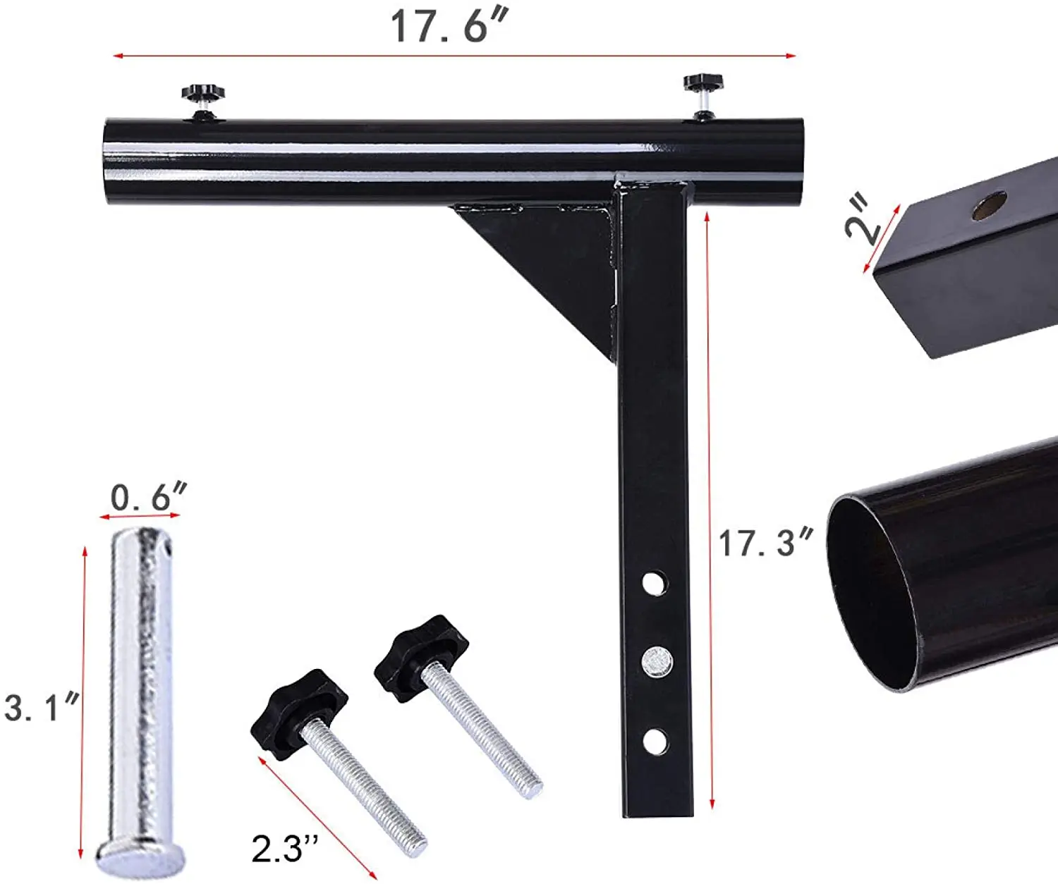 2 Supporti Per Asta Bandiera Americana – Universale Per Ricevitore Da 5,1 Cm – Per Jeep, SUV, Camper, Pickup - 3