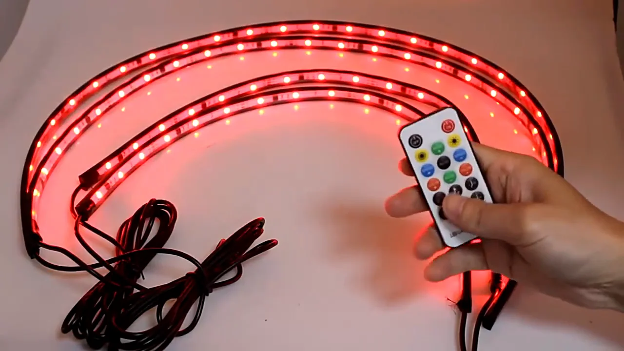 Car Accessories Interior Decorate Remote Voice Control Music Rhythm Rgb