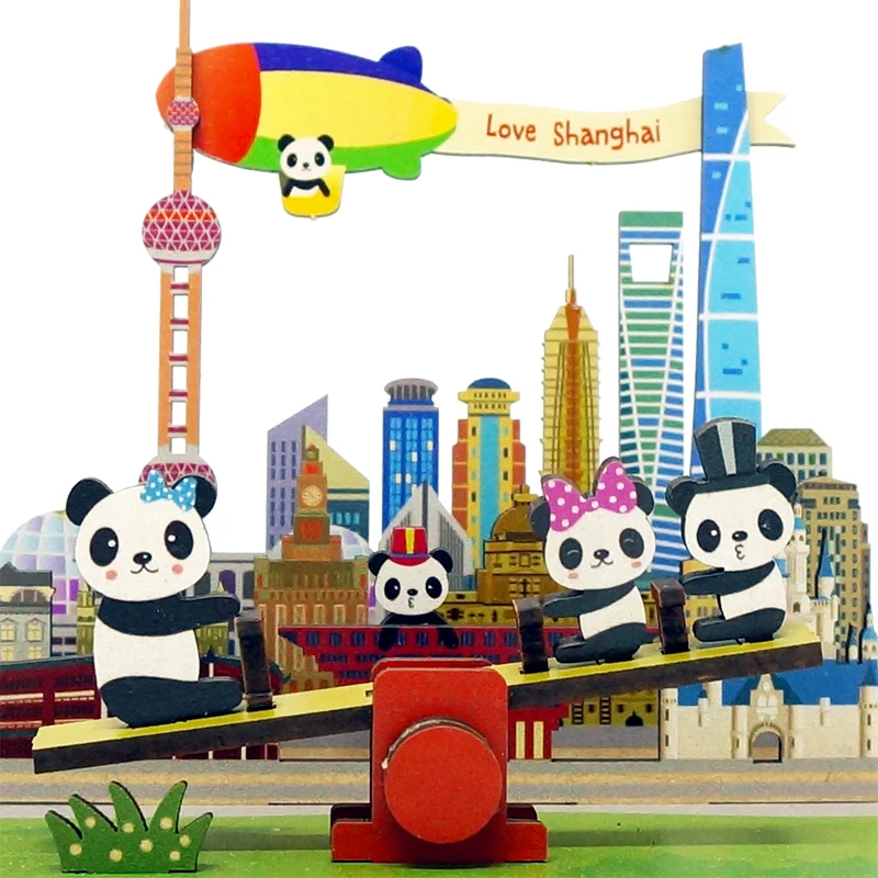 音楽寅 BOX Tonecheer Shanghai Park Music Box - Eco-Friendly Kids Puzzle