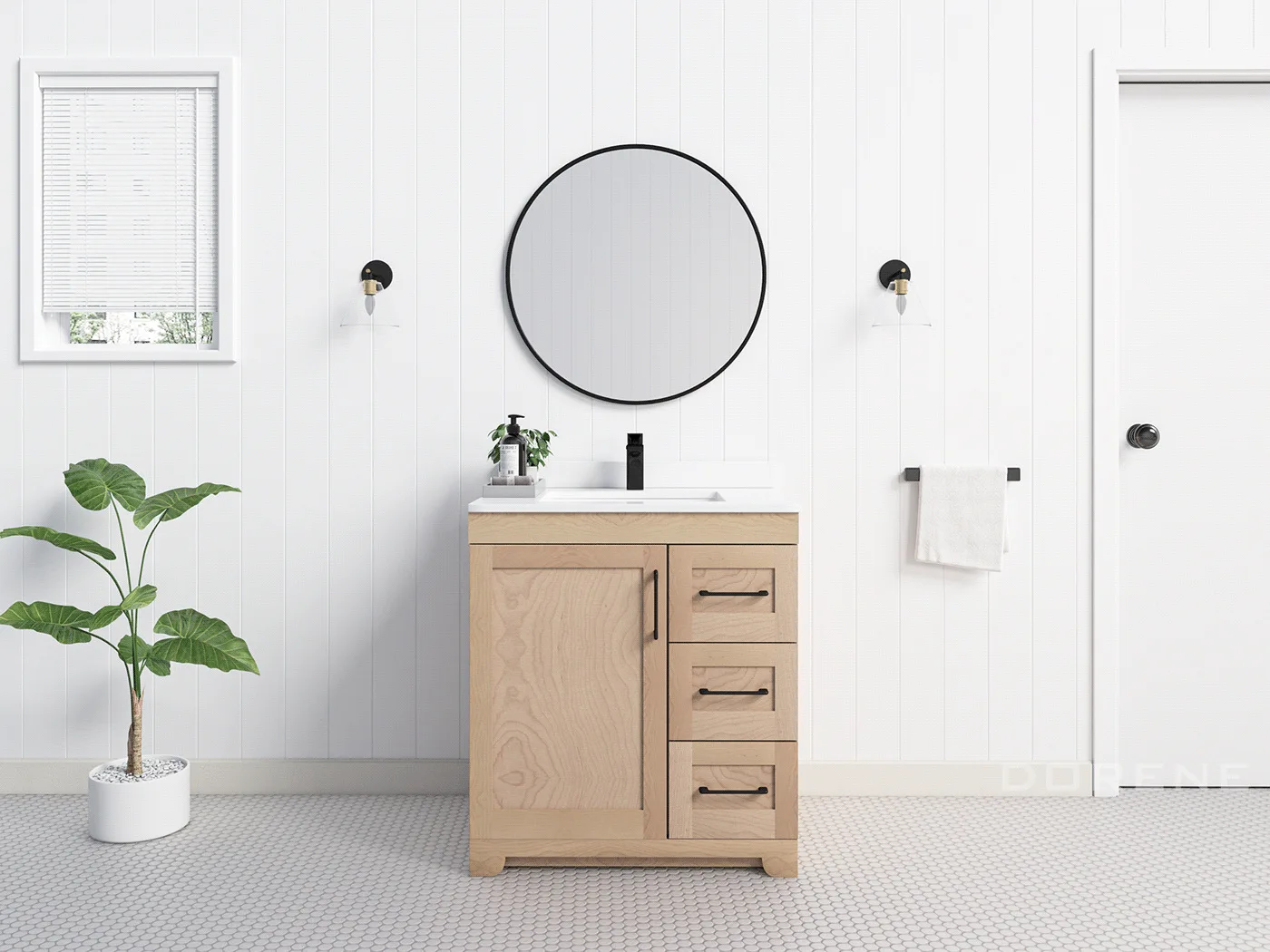 2024 Dorene Bathroom Vanity Cabinet Solid Wood Bathroom Floor Cabinet ...