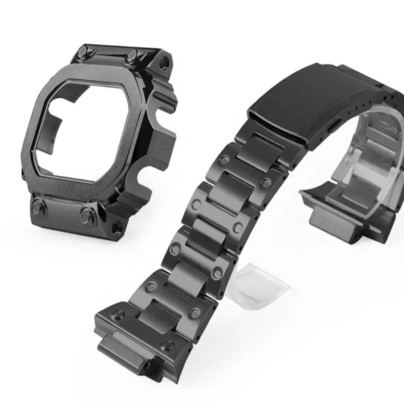 Replacement GX56 Case with Stainless Steel Metal Bezel in Silver Black Gold  for GXW-56BB Watch Tools Band Accessories