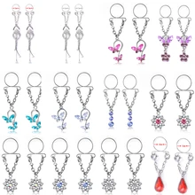 1 pair of butterfly pendant breast rings Fashion flowers adjustable non-piercing fake breast rings for women sexy body jewelry