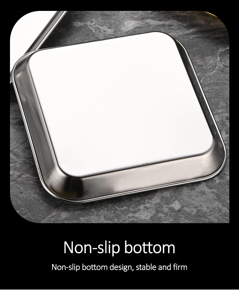 FTS Serving Tray Korean Food Rectangular 304 Stainless Steel Barbecue ...