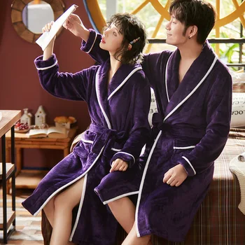 Pink pajama sets homewear sleepwear luxury bathrobe flannel nightgown plus size robe full length long bathrobe boys loungewear