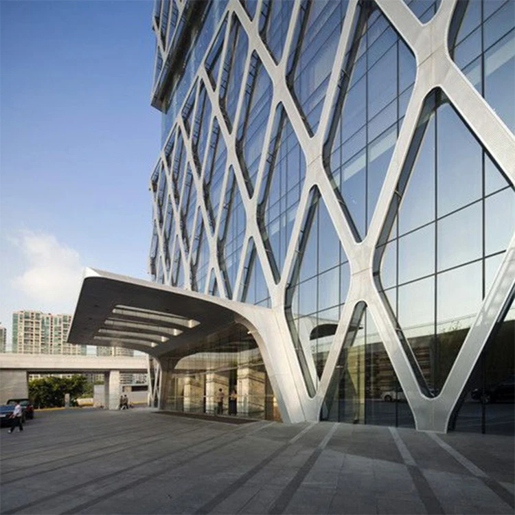 LML Customized Philippines Ethiopia Dynamic matrix Event Pipe Glass Curtain Wall Spider Aluminum