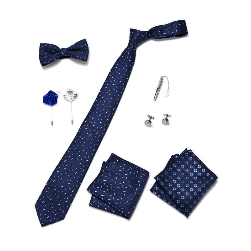 lien de poignets noeud papillon en satin Tie G U Style revers Hommes Ensemble de 5 cravates dans une boîte cadeau: Ensembles de cravates: cravate de couleur unie pochette 