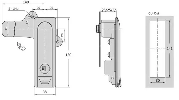 Bt3116 Electrical Panel Door Locks For Cabinet Locks With Key And For ...