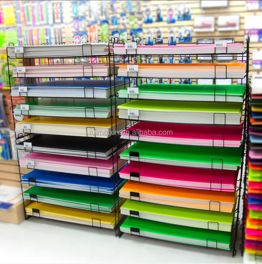 Freestanding Wire Display Rack Detachable Paper Display Rack for ...