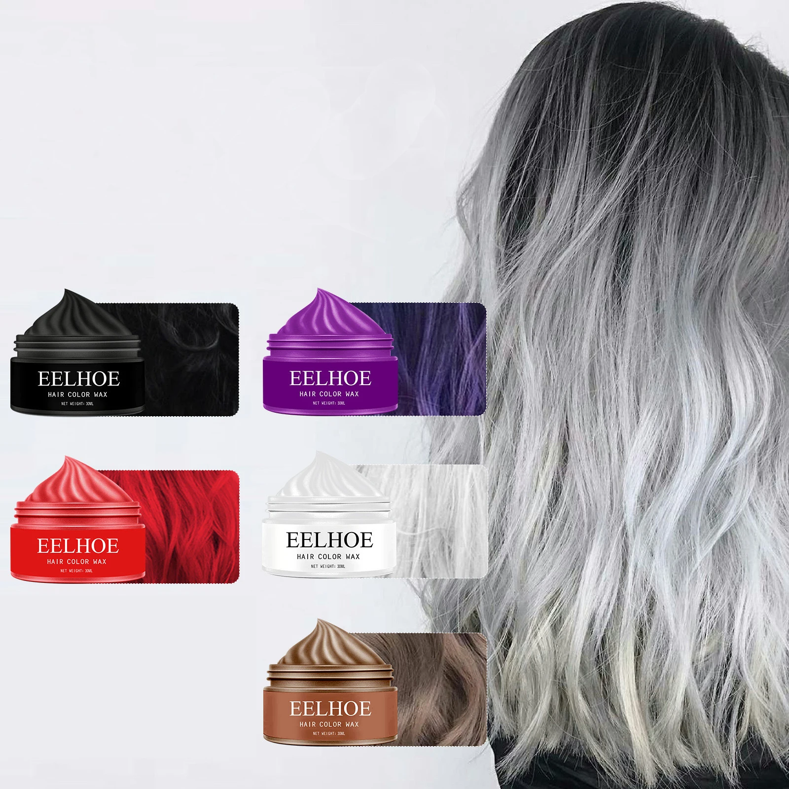Eelhoe White Black Beige Red Purple Hair Color Wax Lasting Hair Dyeing Clay  Disposable Colorful Hair Dye Cream For Men Women - Buy Hair Color  Wax,Disposable Hair Dye Cream,Hair Dye Cream For