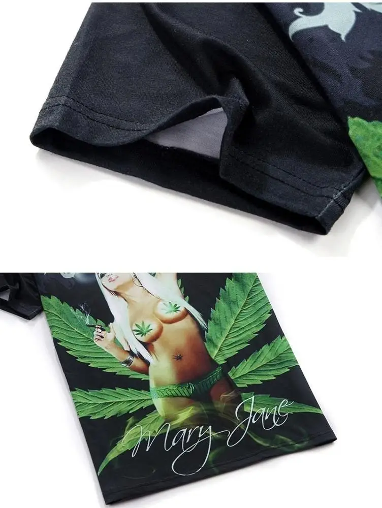 Women/men Female T Shirt Plus Size 3D Lovers Short Sleeve T-shirt Print Weeds Green Leaves Cool Summer Tops Tees Seaside T Shirt