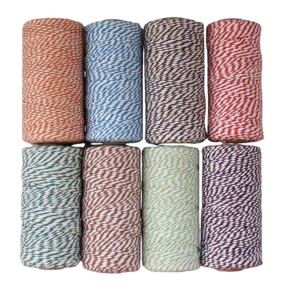 2mm 12 Ply 100m Spool Cotton Bakers Twine,Colored Cotton Twine,Double Color  Cotton Twine - Buy Cotton Bakers Twine,Colored Cotton Twine,Double Color