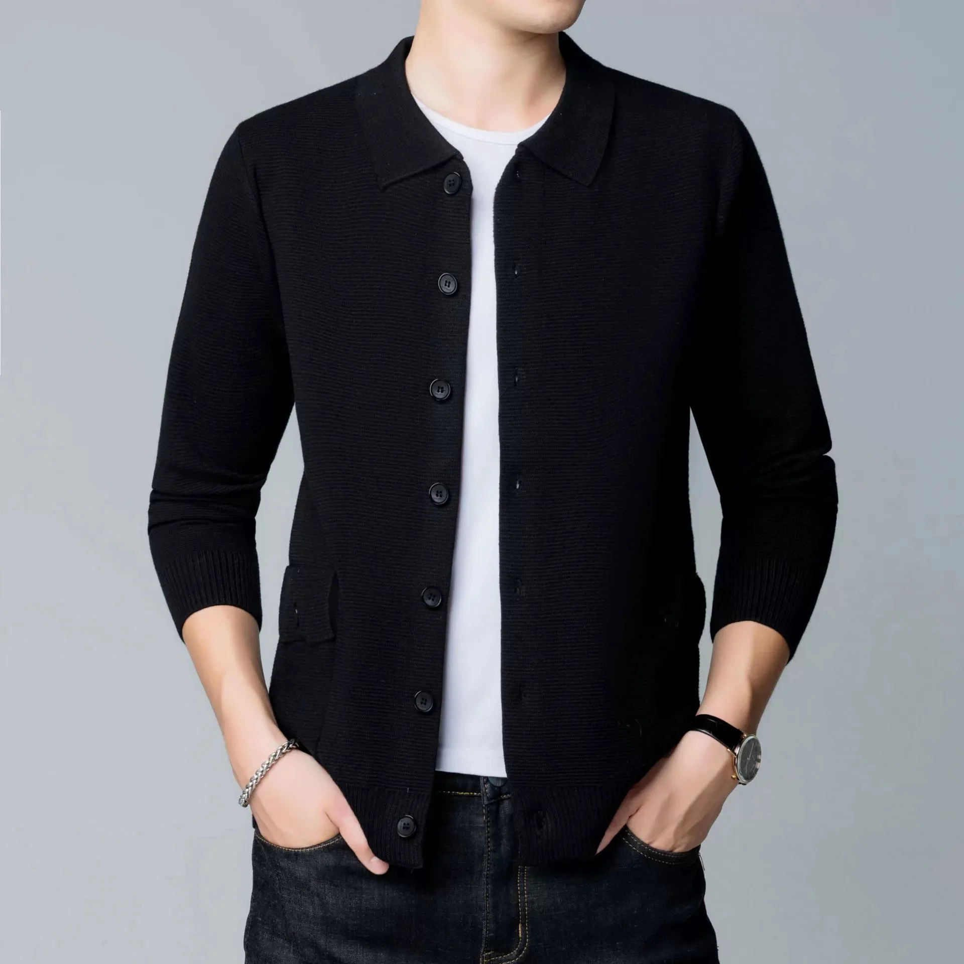 Cardigan Trim Cosy Sweater 