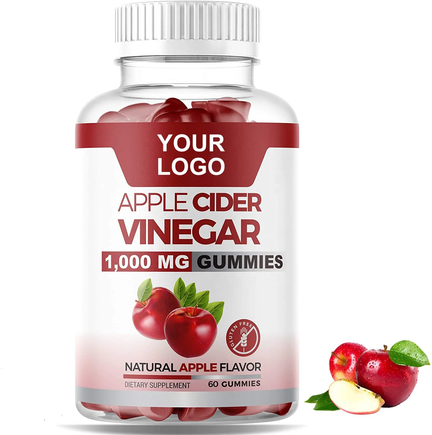 L carnitine Supplement Organic Health 1000MG Vegan Apple Cider Vinegar Vitamin Gummies For slimming manufacture