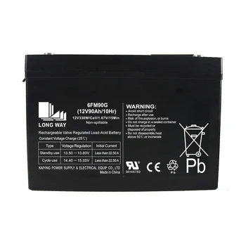 High Rate 12V90ah 6FM90G UPS Alarm System Float Charging  Lead acid Gel Battery