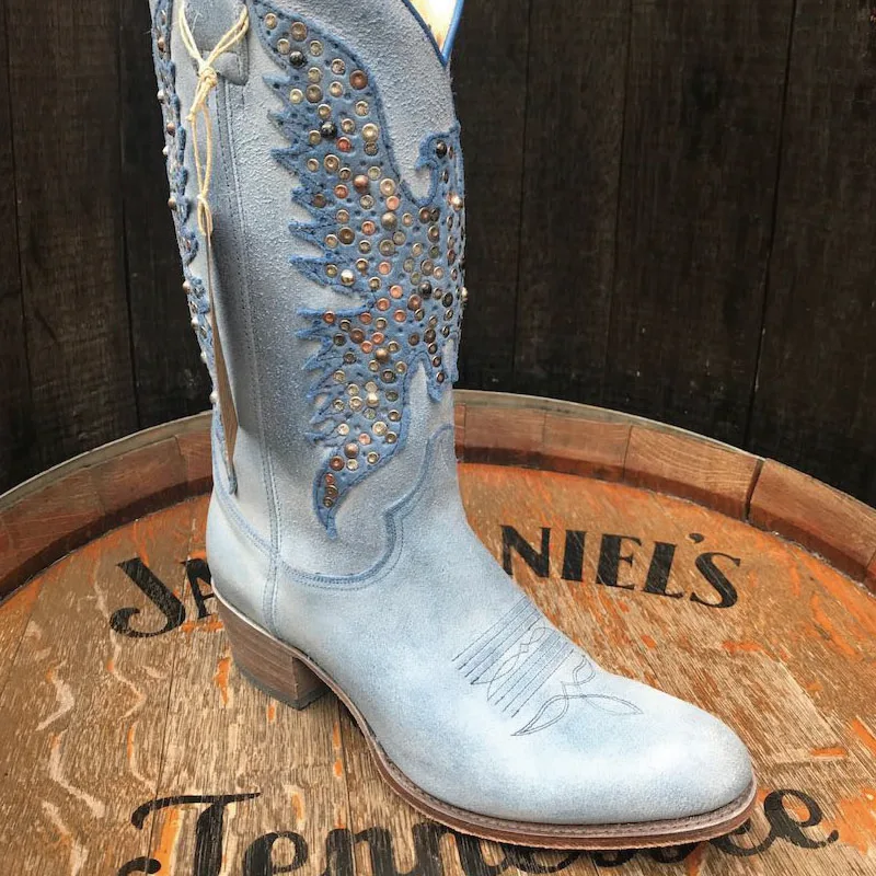 Botas Altas de Cuero con Pelo de Vaca en Horma Rodeo Color Blanco –  CaballoBronco.com