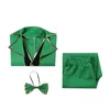 Three-piece tuxedo suit (jacket, trousers, bow tie)