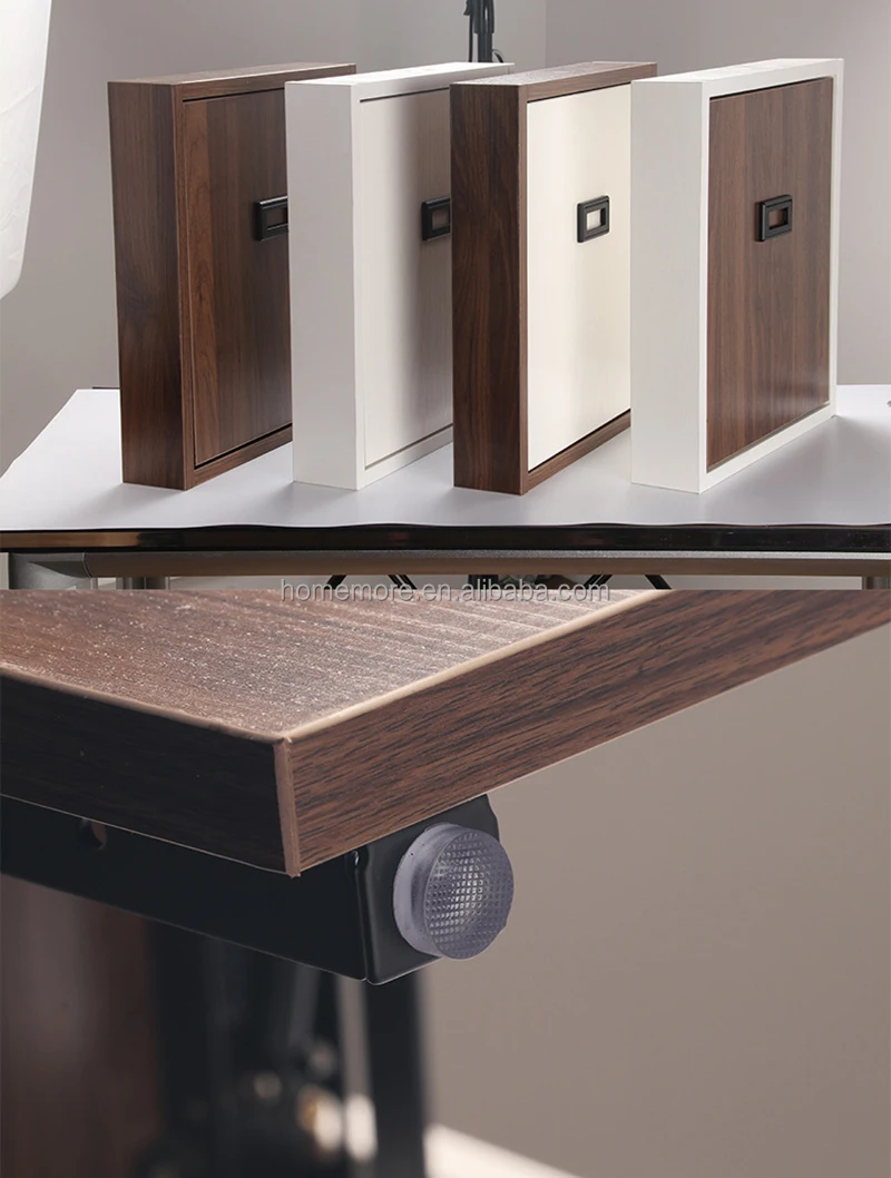 HOMEMORE Easy to Installation Wall Mounted Shoe Bench Wooden Brown Foldable Stool Space Saving Folding Hanging Wall Chair