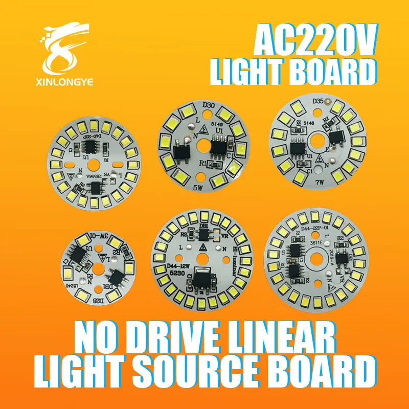 High Voltage 2835 SMD LED Modules Linear T3W 5W 7W 9W 15W Round Light Board 220V LED Board