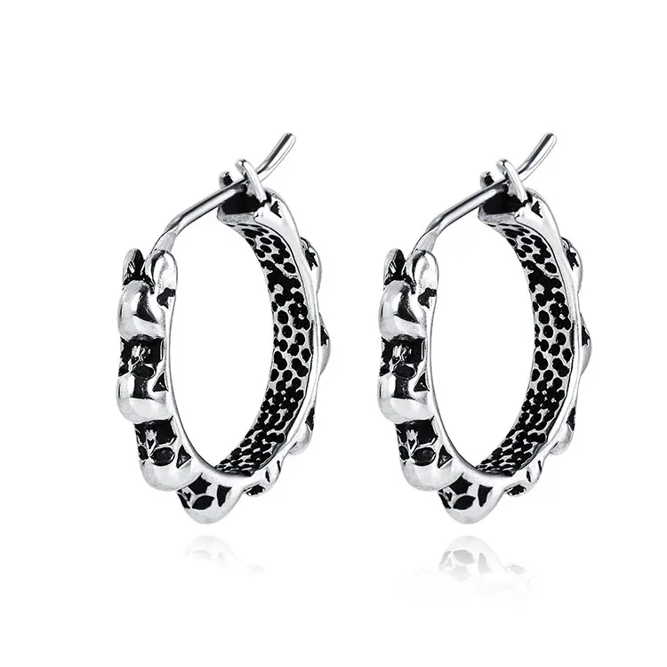 Special nan hoop earrings silver in colour 